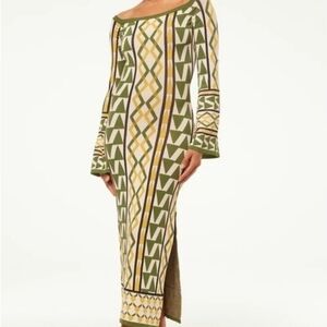 Misa Los Angeles Geometric Patterned Maxi Dress